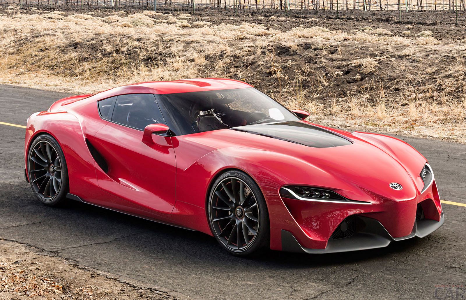 Sports car Toyota FT 1 made of highstrength materials and high crazy 