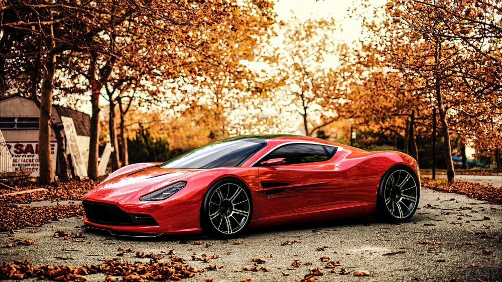 Bella carta da parati con una incredibile mozzafiato rappresentativi auto sportive Aston Martin DBC concetto.