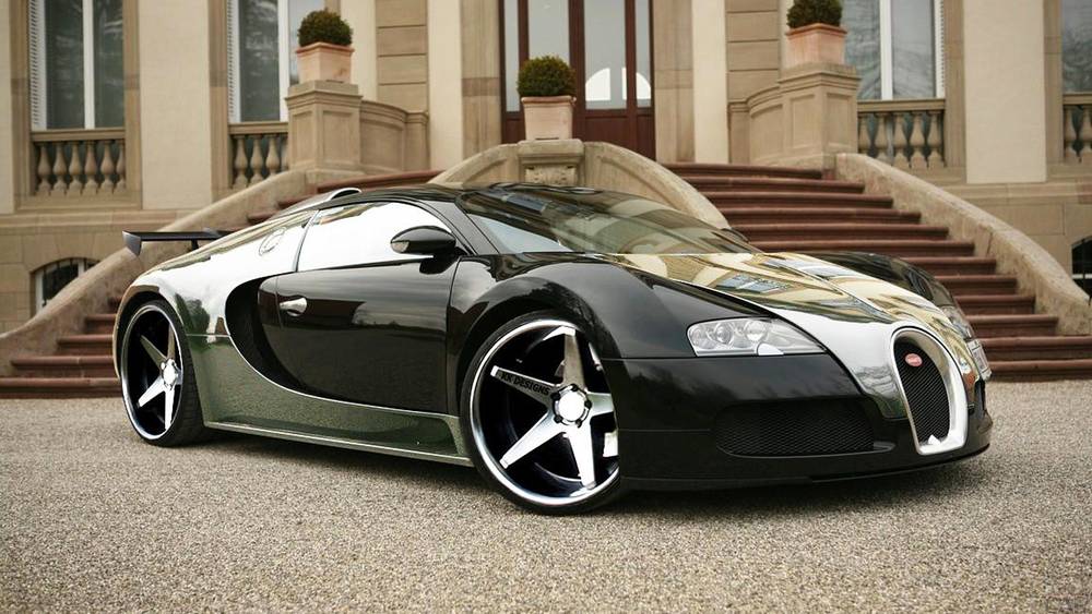 Luxury and fast Bugatti Veyron.