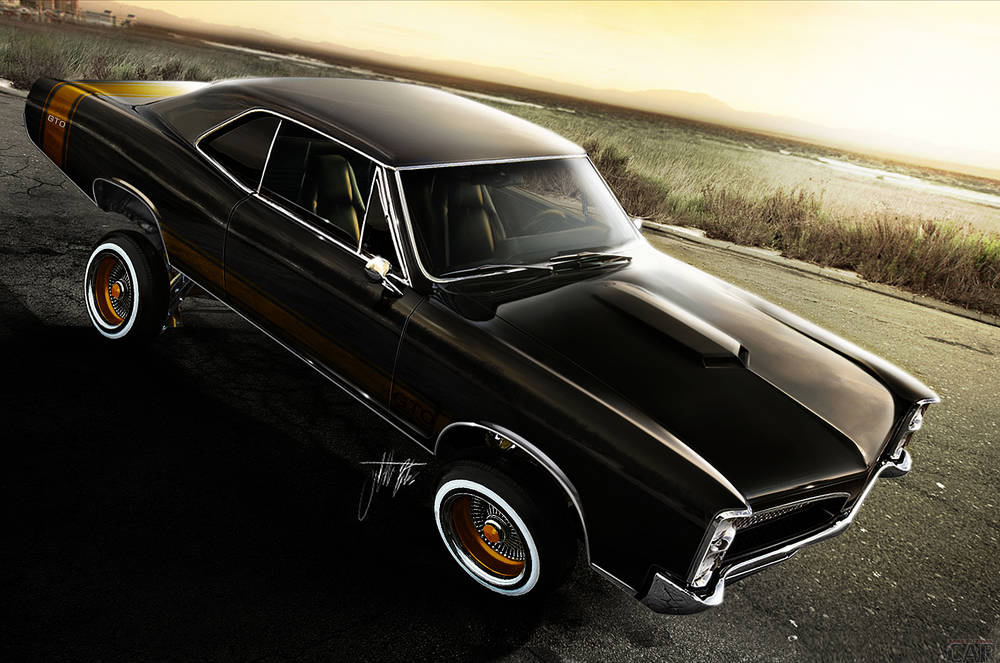 Black Pontiac GTO.