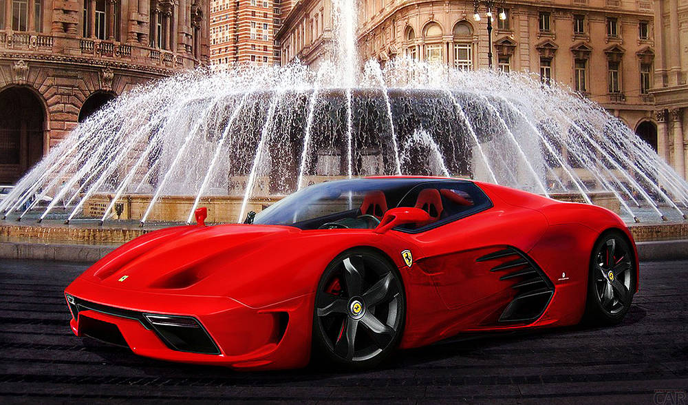 Fond d'écran Ferrari Testarossa.