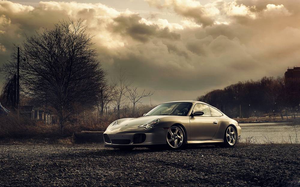 O papel de parede Porsche 911.