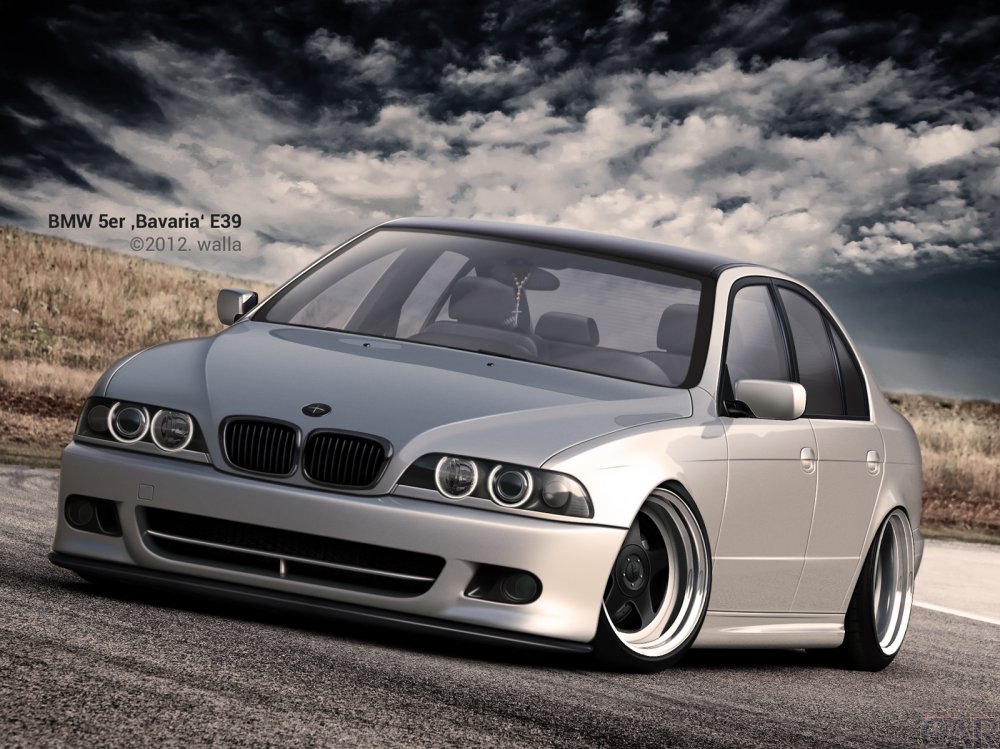 Wallpaper with the rapid durable car BMW 5 ER Bavaria E 39