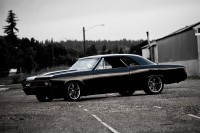 Beautiful photo ferocious demon-possessed machine with a devilish nature of the Chevrolet Chevelle SS.