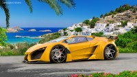 Yeni araba Lamborghini Sinistro ve onun çekici ve büyüleyici, fantastik şekil Resimleri.